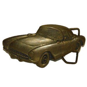 Vintage 1979 Corvette Belt Buckle by Baron Buckles